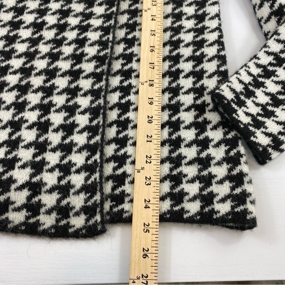 ELLEN TRACY Women’s Black‎ White Wool Blend Houndstooth One Button Cardigan Sz S - Picture 10 of 11